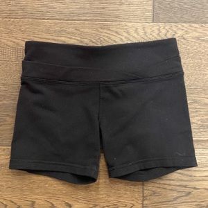 Ivivva Girls size 10 black biker shorts